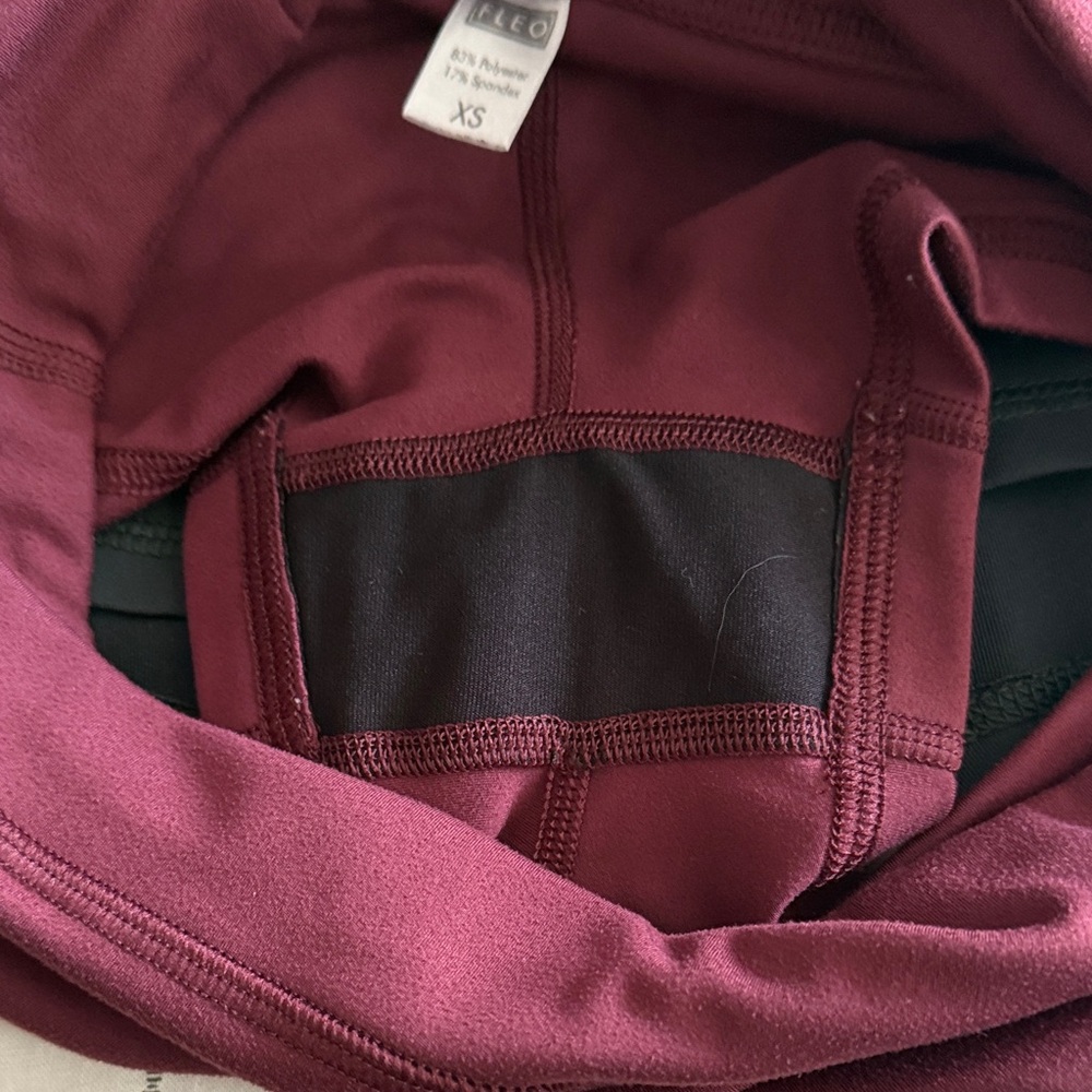 Fleo Women's Athletic Shorts Set - Green, Burgundy, Sage xs low rise cut - Picture 4 of 6